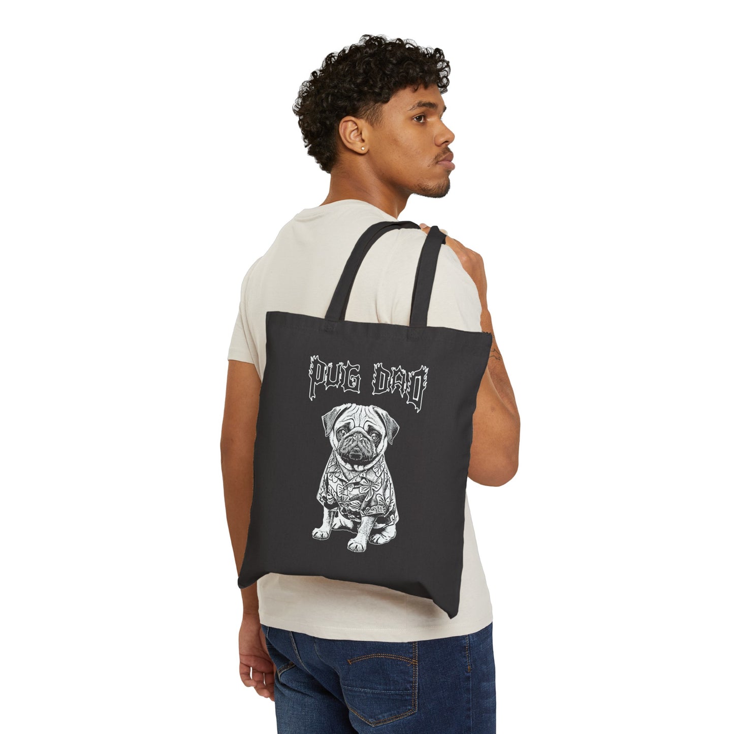 Pug Dad - Cotton Canvas Tote Bag