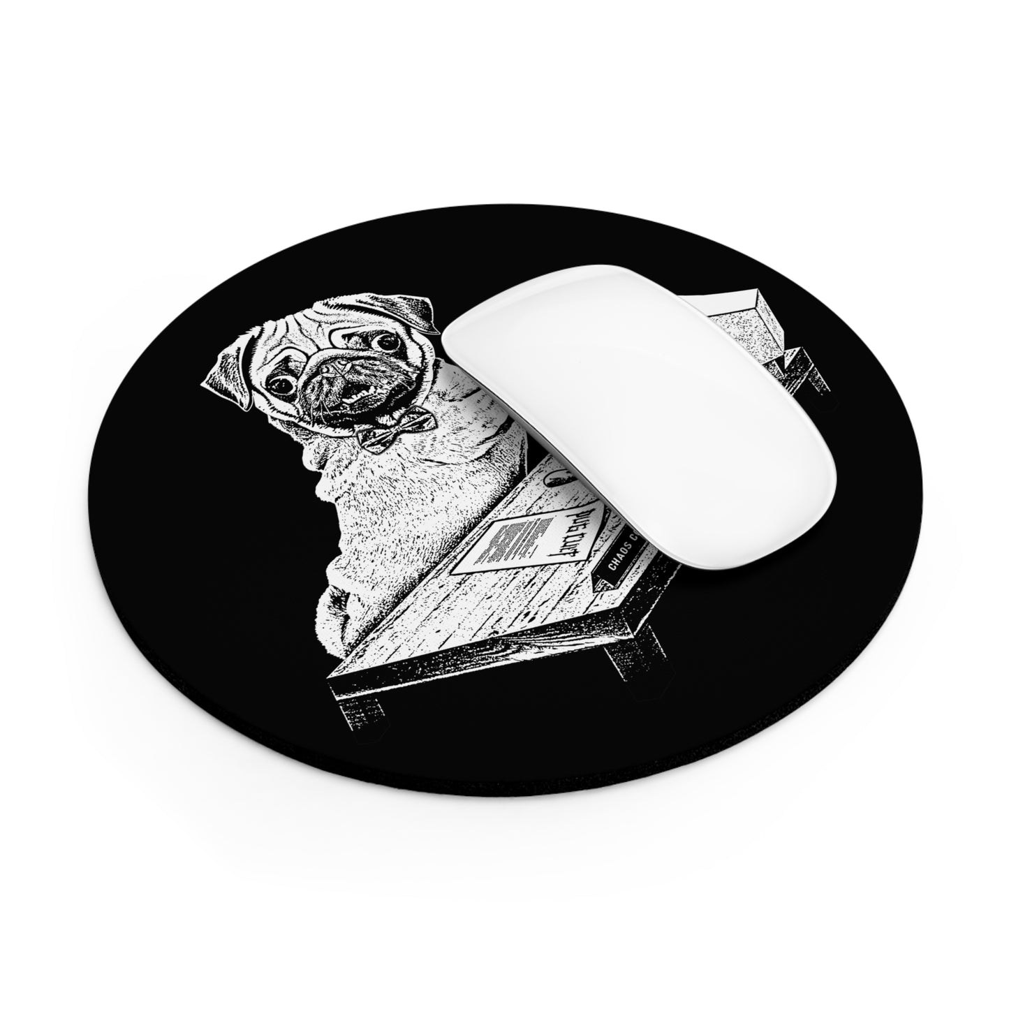 Pug Chaos Coordinator Mouse Pad