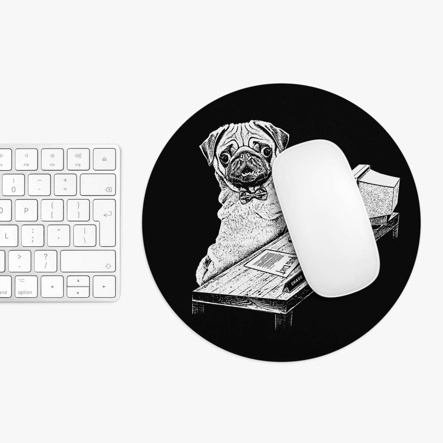 Pug Chaos Coordinator Mouse Pad