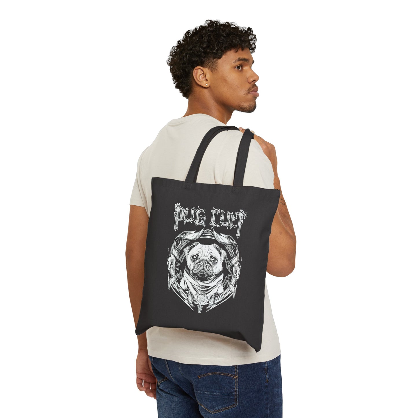 Pug Cultist - Cotton Canvas Tote Bag