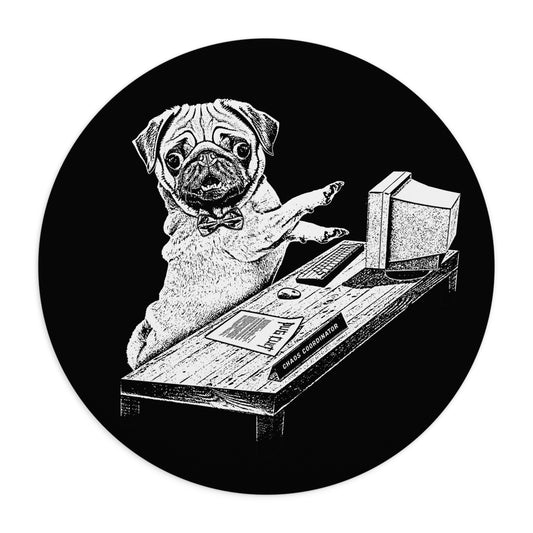 Pug Chaos Coordinator Mouse Pad